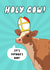 Funny Fathers Day Card - Dad Joke Pun - Holy Cow! created by KikiDoodles