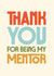 Thank you card - Mentor - Bold Typography created by Rebecca Prinn