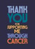 Unisex thank you card - Support Through Cancer - Bold Typography created by Rebecca Prinn