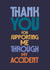 Unisex Thank You Card - Supporting Through My Accident - Bold Typography created by Rebecca Prinn