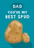 Cute Father’s Day Card - For Dad - Best Spud created by Giddy Kipper