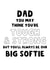 Heartfelt Father's Day Card - Big Softie - Tough and Strong created by The Blunt Badger