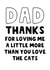 Funny Father's Day Card - Cat Dad - Loving Me More created by The Blunt Badger