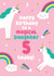Cute Unicorn Birthday Card - For Daughter - 5 Today created by Pixie Studio