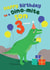 Cute Dinosaur Birthday Card - Son - Dinomite Son - 3 Today! created by Pixie Studio