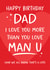 Funny Birthday Card - For Dad - Manchester United created by Tiger Feet Creations