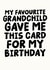 Fun Birthday Card - For Grandparent - From Favourite Grandchild created by Studio Doodles