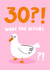 Cheeky Birthday Card - Wtf - 30th - Duck - Pun created by Lucy Maggie Designs