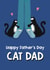 Cute Father’s Day Card - Black And White Cat - From The Cat created by Giddy Kipper