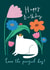 Cute Cat Birthday Card - Have The Purrfect Day! - Flowers created by Paperlink and Meraki Greeting Cards
