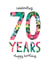 Pretty 70th Birthday Card - For Her - Celebrating 70 years created by The Boy and the Bear