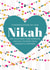 Classic Nikah Mubarak Card - Hearts created by Eastern Print Studio