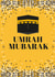 Umrah Mubarak Card - Yellow Scatter Spots created by Eastern Print Studio
