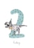 Cute Number Card - 2nd Birthday - Dinosaur - T-Rex created by Halle-lula P