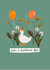 Cute Birthday Card - Quacking Day - Duck Pun created by Rachael Powick