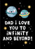 Cute Planet Father’s/Birthday Day Card - Infinity created by Nicola Watson