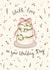Pretty Wedding Card - With Love - Wedding Cake created by Love Lucy Illustration