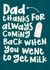 Cheeky Fathers Day Card - Getting Milk - Dad Thanks For Always Coming Back created by Pink + Pip