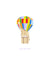 Cute Safari Card - Giraffe in a hot air balloon - Stay wild child created by Hele Jelly Bean