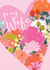 Pretty Birthday or Anniversary Card - For Wife - Floral Heart created by Louise Tiler
