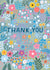 Pretty Thank You Card - Blue Floral created by Pear Tree Press
