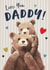 Cute Fathers Day Card - Daddy Bear & Cub -  Love You Daddy created by Debbie Daley Illustrations