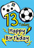 13th Birthday Card - Boys Gaming And Football Fan Card created by The Happy Company