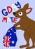Cute Leaving Card - Kangaroo - Australia Emigration created by Ludicrous Prints
