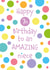 Colourful Birthday Card - For Niece - 7th Birthday Card created by size3art