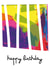 Contemporary Birthday Card - Abstract Art - Vibrant Design created by size3art