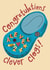 Cute Congratulations Card - A Level Results 2024 - Clever Clogs created by @AimeeStevens.Design