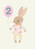 Cute 2nd Birthday Card - 2 Today - Bunny Rabbit created by Vicky Carpenter