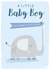 Cute New Baby Card - Baby Boy - Elephant created by Cesca Hoyle