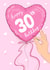 Funny 30th Birthday Card - Balloon Pop Joke Card - Reluctant To Turn 30 created by Running with Scissors