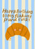 Cute Birthday Pun Card - Flaky Friend - Croissant created by Nikki Miles