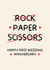 Cute Anniversary Card - First Wedding Anniversary - Rock, Paper, Scissors created by Puns and Needles
