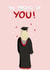 Cute Graduation Card - For Her - Graduating University - Red/Blonde created by NaomiAdamsDesign