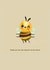 Cute Thank You Card - Friendship - Heartfelt Bee Pun created by Jamie Lindsay