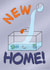 Cute moving house or apartment card, featuring a goldfish and its fancy new home created by shackledlettuce designs