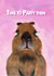 Funny Grumpy Capybara Birthday Card for those that don't like Birthdays! created by My Animal Kind
