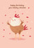 Cute Birthday Card - Cheeky Chicken Birthday Card created by Running with Scissors