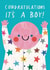 Cute New Baby Congratulations Card - It’s A Boy! - New Parent - New Arrival created by Alice Mole Illustration