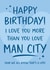 Funny Birthday Card - For Him - Football Joke - Man City created by Tiger Feet Creations
