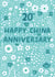 Pretty Anniversary Card - 20th - China Anniversary Floral created by Pear Tree Press