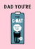 Funny Father's Day Card - Oat Milk - GOAT created by Of Life & Lemons Ltd.