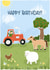 Cute Birthday Card - For Kids - Farm Animals created by By Katie Wells