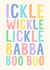 Cute New Baby Card - Baby Talk - Ickle Babba created by Running with Scissors