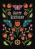 Pretty Birthday Card - Modern Folk Art Botanical - For Her created by Kirsty Miller