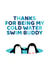 Cute Thank You Card - Cold Water Swimming created by Tangerine Lamp