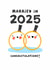 Cute Wedding Card - For Mr and Mr - Married in 2025 - LGBTQ+ created by Nicola Watson